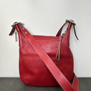 Red Leather Shoulder Bag